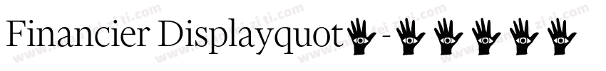 Financier Displayquot;字体转换